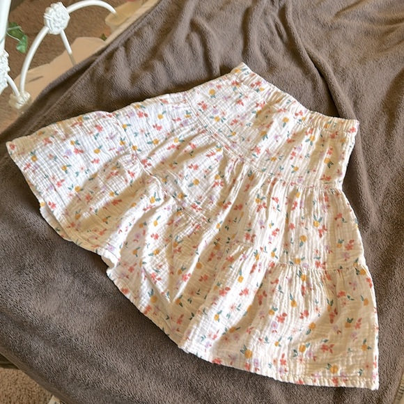 Cat & Jack Cotton Floral Midi Skirt size 7/8 kids fully lined Like New Condition - Picture 4 of 7